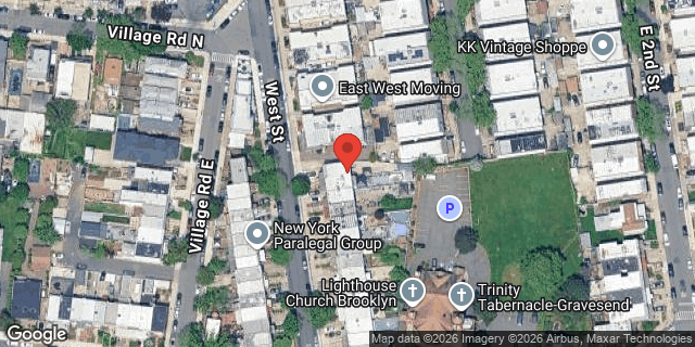 Aerial map of 2153 WEST STREET, Brooklyn
