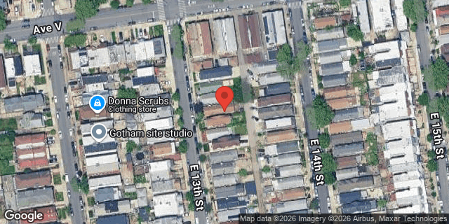Aerial map of 2223 EAST 13 STREET, Brooklyn