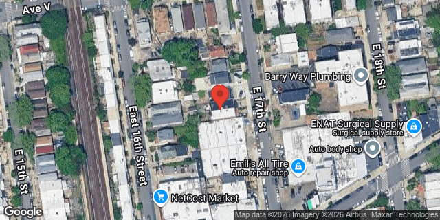 Aerial map of 2228 EAST 17 STREET, Brooklyn