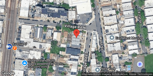 Aerial map of 8 VILLAGE ROAD EAST, Brooklyn