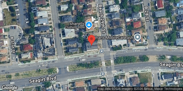 Aerial map of 313 BEACH 29 STREET, Queens