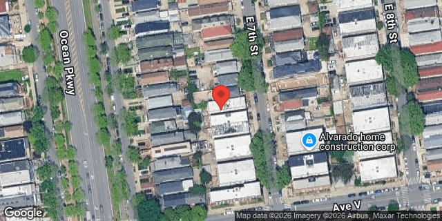 Aerial map of 2212 EAST 7 STREET, Brooklyn
