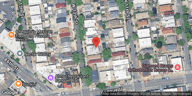 Aerial map of 2069 WEST 12 STREET, Brooklyn