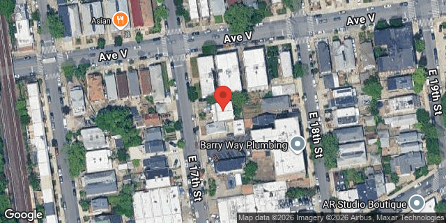 Aerial map of 2213 EAST 17 STREET, Brooklyn