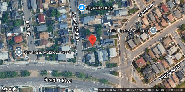 Aerial map of 310 BEACH 27 STREET, Queens