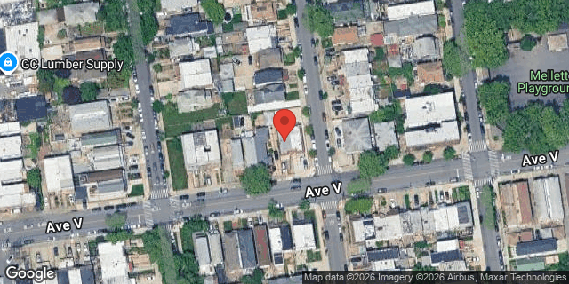 Aerial map of 1225 AVENUE V, Brooklyn