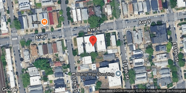 Aerial map of 1710 AVENUE V, Brooklyn