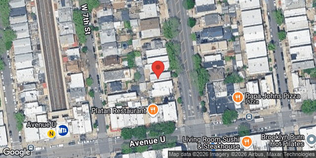 Aerial map of 2072 WEST 6 STREET, Brooklyn