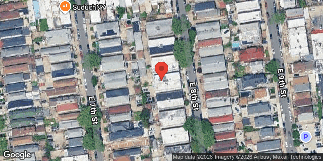Aerial map of 2136 EAST 8 STREET, Brooklyn