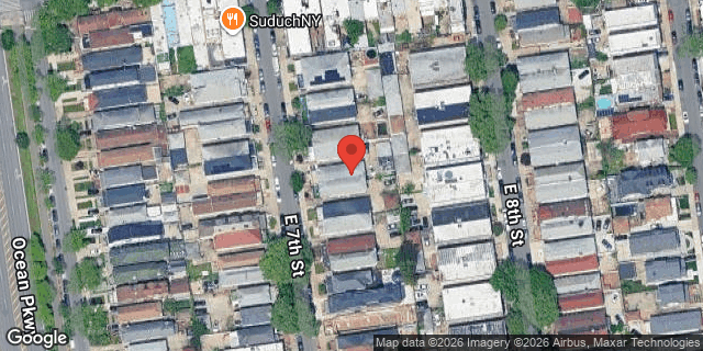 Aerial map of 2183 EAST 7 STREET, Brooklyn