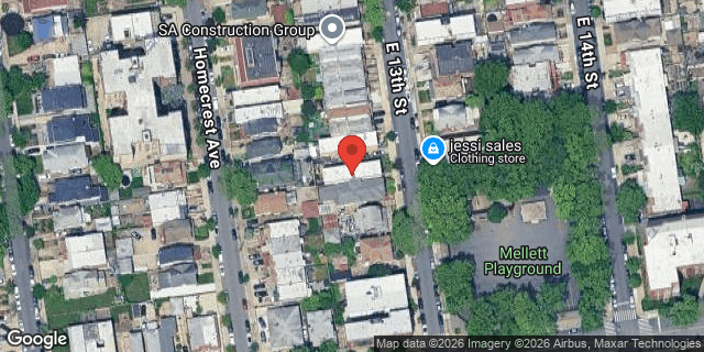 Aerial map of 2158 EAST 13 STREET, Brooklyn