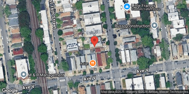 Aerial map of 2170 EAST 17 STREET, Brooklyn
