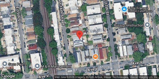 Aerial map of 2165 EAST 16 STREET, Brooklyn