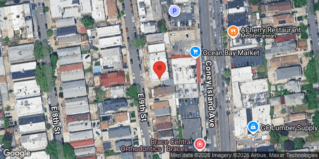 Aerial map of 2133 EAST 9 STREET, Brooklyn