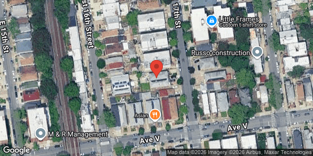 Aerial map of 2168 EAST 17 STREET, Brooklyn