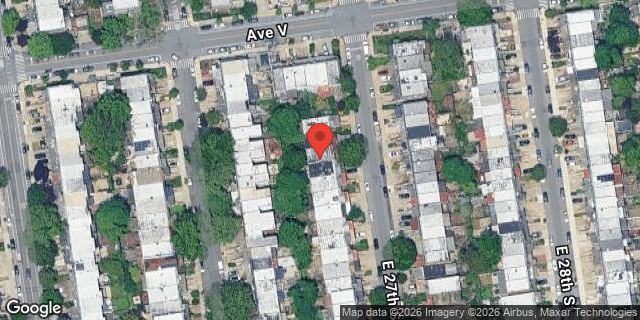 Aerial map of 2220 EAST 27 STREET, Brooklyn