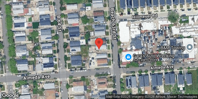 Aerial map of 609 BEACH 63 STREET, Queens