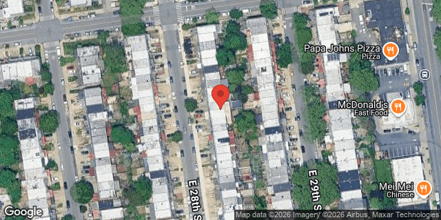 Aerial map of 2221 EAST 28 STREET, Brooklyn