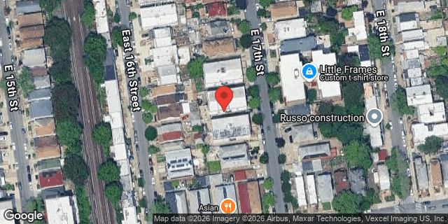 Aerial map of 2158 EAST 17 STREET, Brooklyn