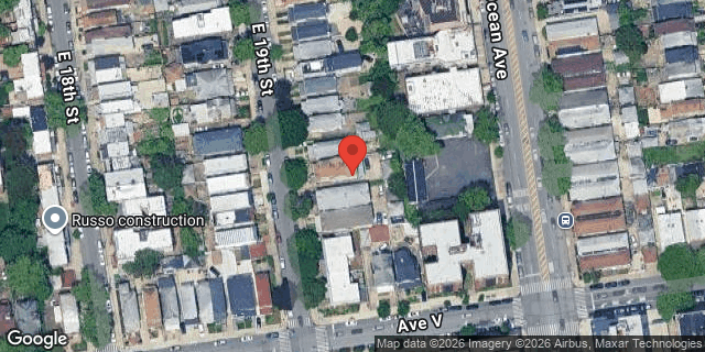 Aerial map of 2163 EAST 19 STREET, Brooklyn