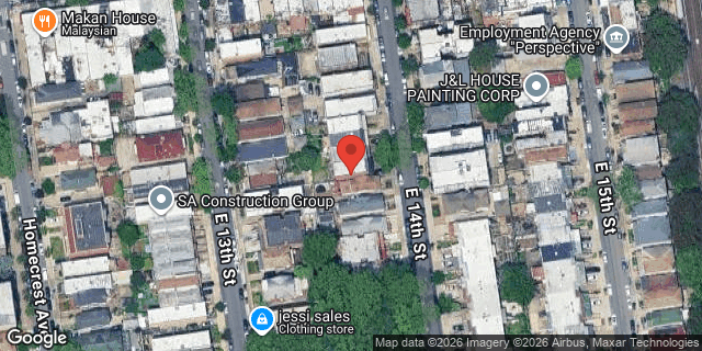 Aerial map of 2132 EAST 14 STREET, Brooklyn