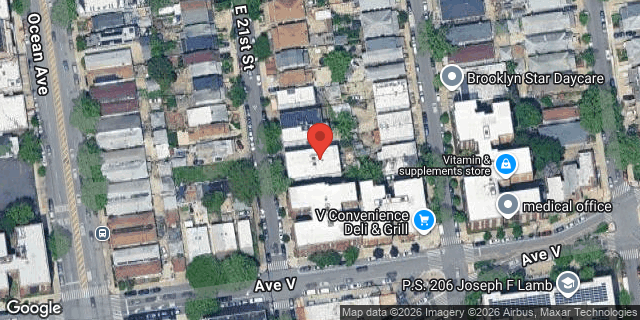 Aerial map of 2243 EAST 21 STREET, Brooklyn
