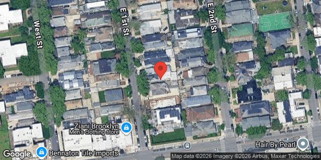 Aerial map of 2079 EAST 1 STREET, Brooklyn