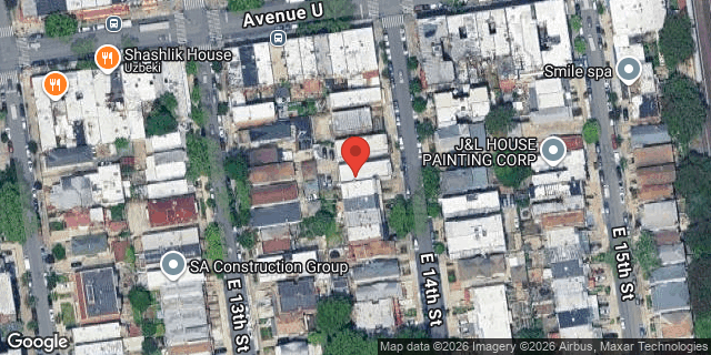 Aerial map of 2124 EAST 14 STREET, Brooklyn