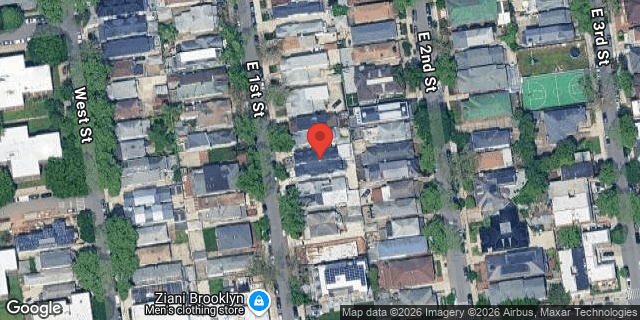 Aerial map of 2071 EAST 1 STREET, Brooklyn
