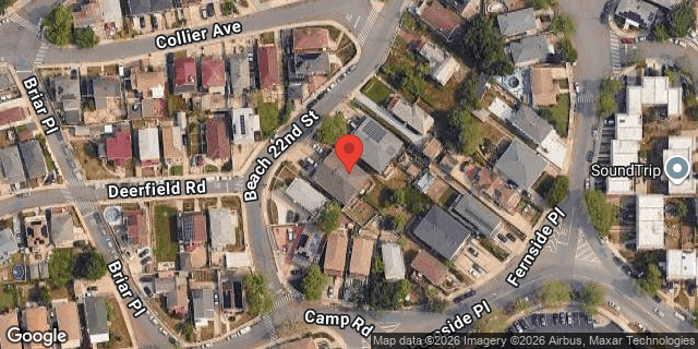 Aerial map of 410 BEACH 22 STREET, Queens