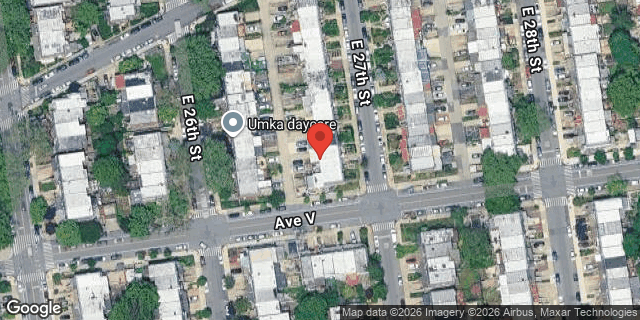 Aerial map of 2180 EAST 27 STREET, Brooklyn