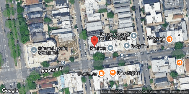 Aerial map of 703 AVENUE U, Brooklyn