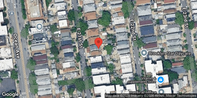 Aerial map of 2225 EAST 21 STREET, Brooklyn