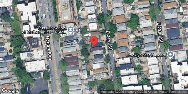 Aerial map of 2220 EAST 21 STREET, Brooklyn