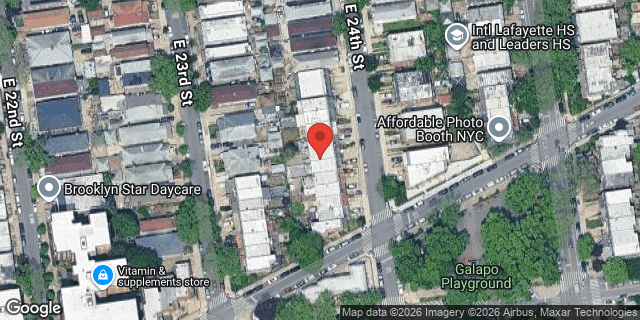 Aerial map of 2158 EAST 24 STREET, Brooklyn
