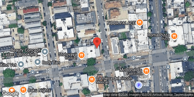 Aerial map of 823 AVENUE U, Brooklyn