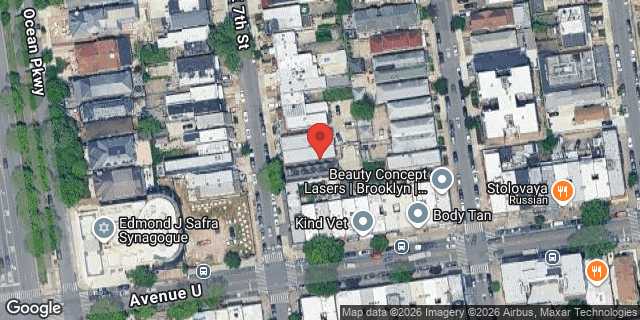 Aerial map of 2135 EAST 7 STREET, Brooklyn