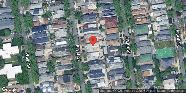 Aerial map of 2053 EAST 1 STREET, Brooklyn