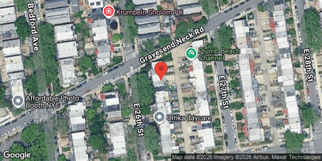 Aerial map of 2157 EAST 26 STREET, Brooklyn