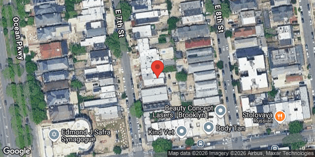 Aerial map of 2127 EAST 7 STREET, Brooklyn