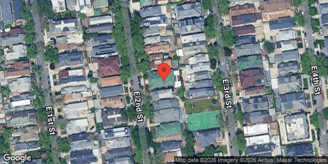 Aerial map of 2077 EAST 2 STREET, Brooklyn