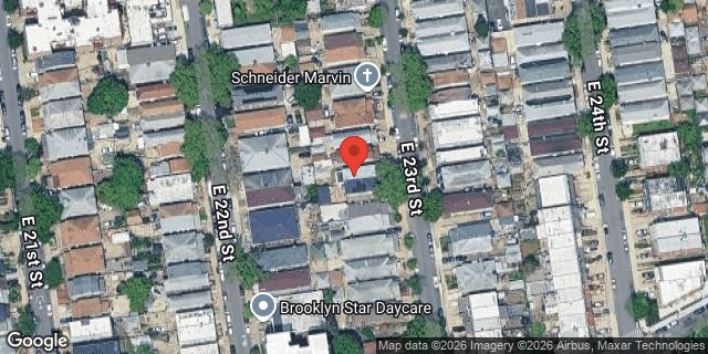 Aerial map of 2138 EAST 23 STREET, Brooklyn