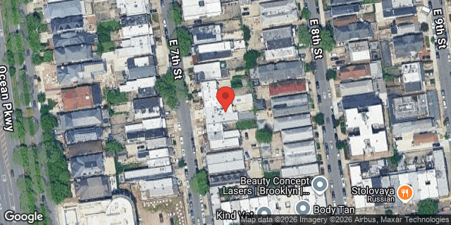 Aerial map of 2121 EAST 7 STREET, Brooklyn