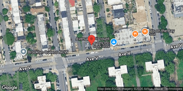 Aerial map of 2182 FORD STREET, Brooklyn