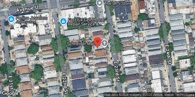 Aerial map of 2126 EAST 23 STREET, Brooklyn