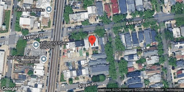 Aerial map of 342 AVENUE T, Brooklyn