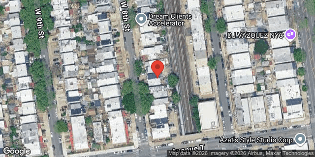 Aerial map of 1975 WEST 8 STREET, Brooklyn