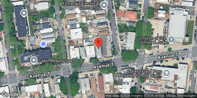 Aerial map of 257 AVENUE T, Brooklyn