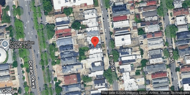 Aerial map of 2098 EAST 7 STREET, Brooklyn