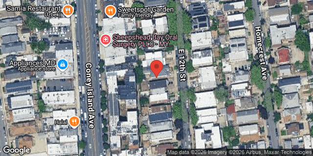 Aerial map of 2044 EAST 12 STREET, Brooklyn